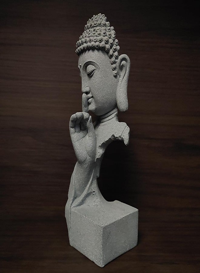 livelyfish Meditating Buddha Statue Zen Garden Statues Sandstone Thinker Buddha Sculpture Figurine for Fish Tank Aquarium Home Decorations, Gift (Medium) - Image 5